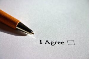 Consent tick box
