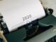 2020 on white paper in a typewriter- illustraitin 15 square's year in review